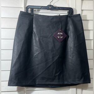 Ava & Viv Black A-Line Skirt